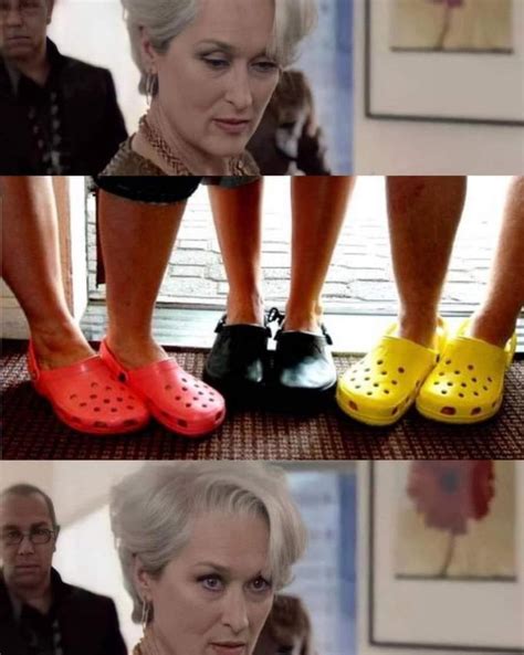 miranda priestly looking your shoes meme.